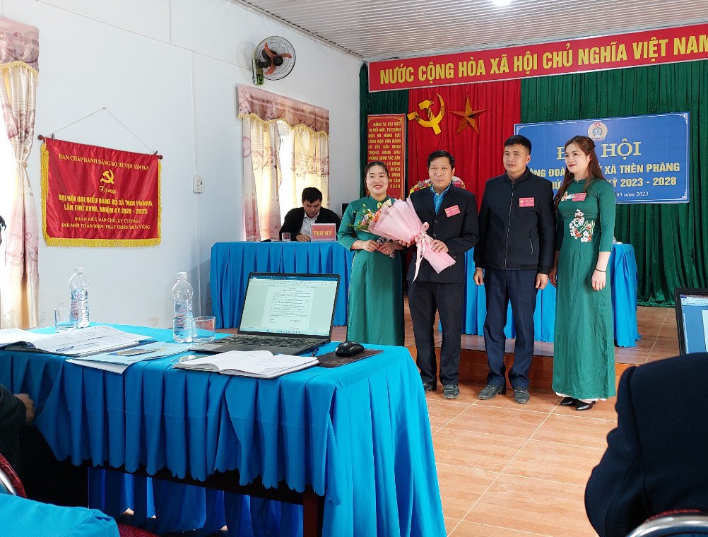 Đại hội Công đoàn xã Thèn Phàng khóa V, nhiệm kỳ 2023- 2028.